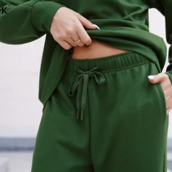 Oversized Half-Zip Sweatsuit Set Loose Fit Wide Leg Tracksuit Y2K Chic